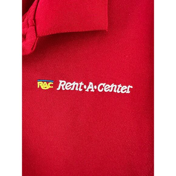 Rent-a-Center Red Polo Medium Polo Uniform Dri Fast Shirt Top Logo Rent Center - Picture 4 of 5